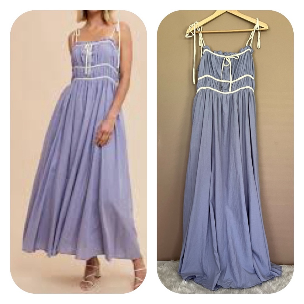 {In Loom} Contrast Trim Sleeveless Maxi Dress - Womens Large - NWT